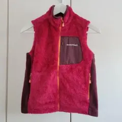 mont-bell クリマエアベストフリース140 ピンク/パープル