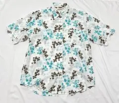 Hush Puppies 半袖シャツ 花柄シアサッカーシャツ・ LLサイズのサムネイル