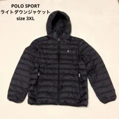 POLO SPORT フード付き　ライト　ダウンジャケット XXXL ブラック