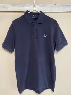 イングランド製M1刺繍ロゴ黒ブラックFREDPERRYポロシャツ半袖M位月桂樹 
