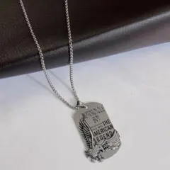 ドッグタグ イーグル ネックレス メンズ シルバー バイカー アメカジ