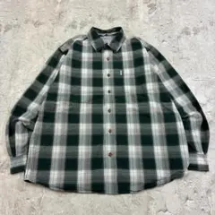 き*婚様 Carhartt　カーハート　長袖シャツ　チェック　L　緑　グリーン
