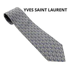 YVES SAINT LAURENTイヴサンローランネクタイ シルク100%総柄
