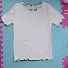 Scholar. フリルホワイトTシャツ Mサイズ