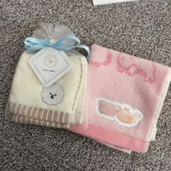 動物イラスト付きタオルセット