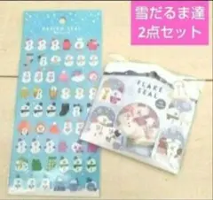 【新品】雪だるま達シリーズ。 デザインシール。 フレークシール。スノーマン。