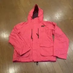 DC フード付きピンクスノーボードジャケット