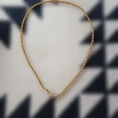10k刻印 ロープチェーン ネックレス 56cm ゴールド rope 金無垢 - メルカリ