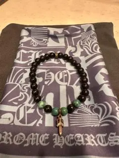CHROME HEARTS ダガーブレスレット ブラック・ターコイズ