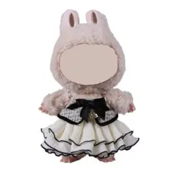 15〜17cmラブブ服 ぬいぐるみ用 服 フリルドレス