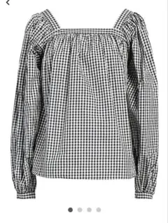 kate spade ギンガムチェック　スクエアネック　ブラウス　Sサイズ