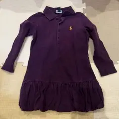 Ralph Lauren 3/3T 紫色 長袖ワンピース