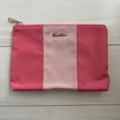 ルレーヴヴァニレ ストライプポーチ ピンク