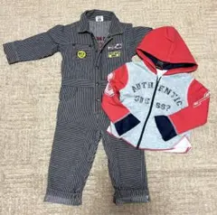 オーバーオール　パーカー2点セット