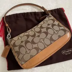 レア✨COACH Archive Y2K シグネチャー ポーチ カーキ 6371 - メルカリ