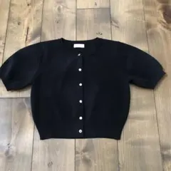 新品★RESEXXYリゼクシィ★半袖〜五分袖カーディガン★ニット系ブラック