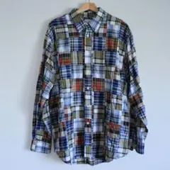 【美品】Brooks Brothers マドラスチェック BDシャツ Lサイズ