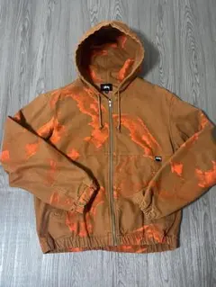 Stussy ジップアップ フーディー ブラウン オレンジ Mサイズのサムネイル