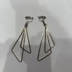 シルバー 幾何学デザイン イヤリング