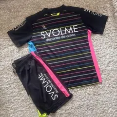 SVOLME スボルメ マルチボーダー Tシャツ ハーフパンツ 上下セット MLのサムネイル