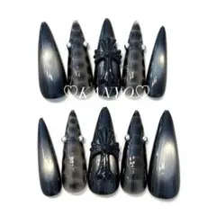 現品 ネイルチップ シズルニルック 地雷系 y2k ギャル クロス　クロコダイル