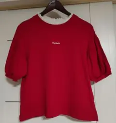 半袖 Tシャツ レッド レースネックのサムネイル
