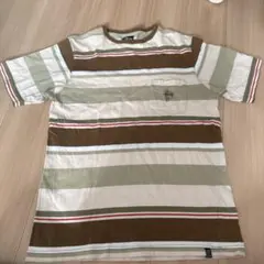 Stussy ポケT 半袖　カットソー　ボーダー　メンズ　M 古着のサムネイル