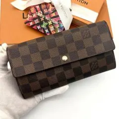 ルイヴィトン ダミエ エべヌ ポルトフォイユ・サラ 長財布 CA3087