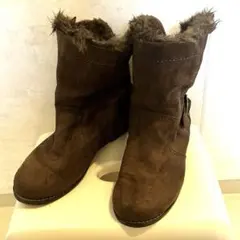 MK MICHEL KLEIN 2WAY ファー付き ムートンブーツ ブラウンのサムネイル