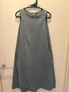 女の子 UNIQLO ノースリーブワンピース Aライン カーキ 150cm