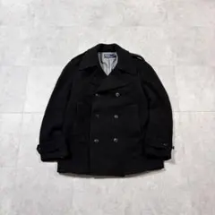 コ*ワ様 90s ポロバイラルフローレン ウールピーコート ダークグレー キュプ