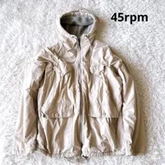 【美品】45Rpm リバーシブル ジャケット フード付き ブルゾン ベージュ