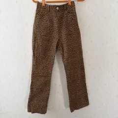 レオパード　デニムパンツ　ヒョウ柄　カジュアルパンツ