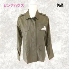 美品✨ピンクハウス PINK HOUSE ミリタリージャケット 花モチーフ