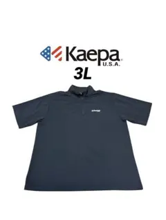 Kaepa ハーフジップポロシャツ ブラック3Lサイズ