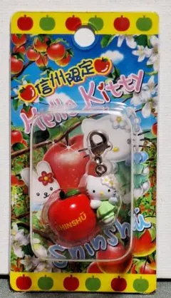 ご当地キティストラップ　信州限定　りんごキティ　激レア ✿ご当地キティ✿ ハローキティ 信州限定 りんごフェアリーバージョン