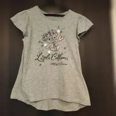 mezzo piano フリル袖Tシャツ　チュニック グレー