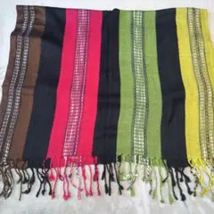 ストライプデザイン 大判ストール