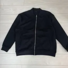 ワークマン 毛玉になりにくいスウェットジャケット ブラック メンズ　LL