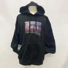 RVCA ルーカ　プリントパーカー　フーディ　ブラック　Lサイズ