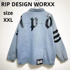 RIPDW デニムジャケット Gジャン ビッグロゴ オーバーサイズ XXL 古着