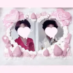 B8 トレカケースデコ 硬質ケース ホイップデコ ハート ペア ♥