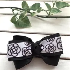 バナナクリップ　ヘアクリップ　リボン　花柄　レディース　可愛い　オシャレ　髪留め