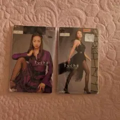 未使用】Tuche デザインストッキング 2枚setM〜Ｌ