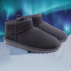 カークランドシグネチャー レディース アンクルブーツ23cm ブラックウィンター