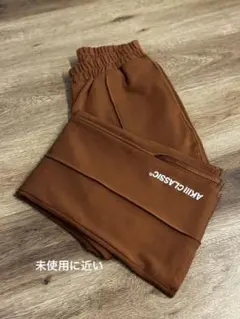 値下げ スリムフィットパンツ ジャージ スウェット ブラウン M