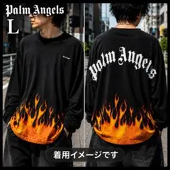 261 【訳あり】パームエンジェルス ファイヤー バックロゴ 長袖Tシャツ Lのサムネイル