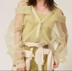 【FRAY I.D】完売品✨ シャツレイヤードスクエアーニット