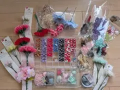 つまみ細工花びらパーツ＆花材セット