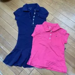 値下げ⭐︎２点セットTOMMY HILFIGERポロワンピ&ポロシャツ6-7サイズ